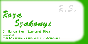 roza szakonyi business card