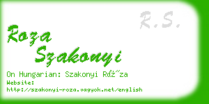 roza szakonyi business card